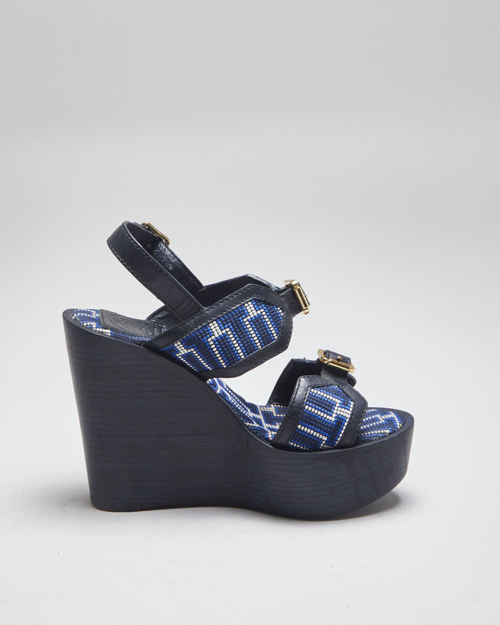 Vintage Y2K Women's Tory Burch Patterned Wedges - UK 6