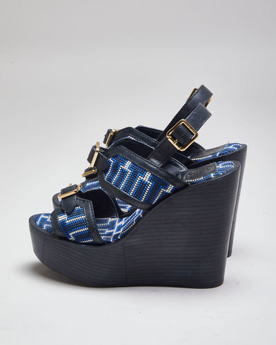 Vintage Y2K Women's Tory Burch Patterned Wedges - UK 6