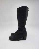 Vintage Y2K Women's Soft Leather High Heeled Boots - UK 3