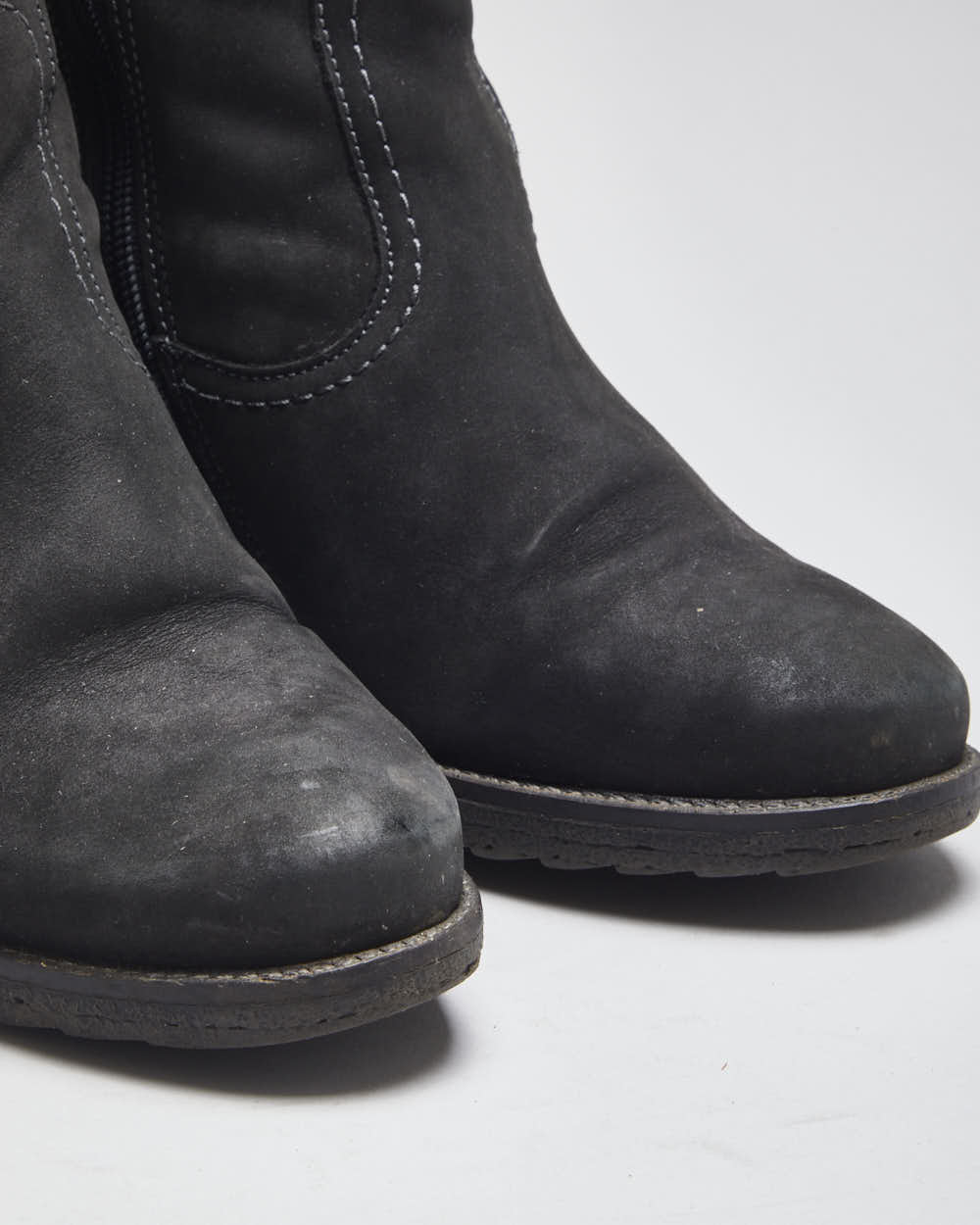 Vintage Y2K Women's Soft Leather High Heeled Boots - UK 3