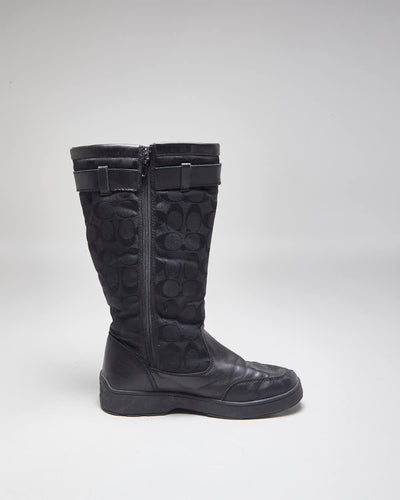 Coach Monogram Black Boots - UK6