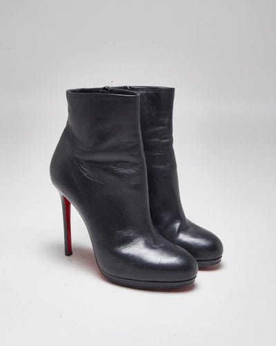 Christian Louboutin Black Heeled Ankle Boots - UK6