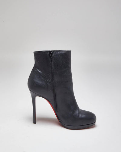 Christian Louboutin Black Heeled Ankle Boots - UK6