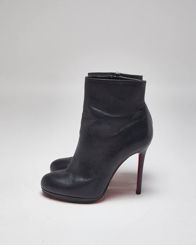 Christian Louboutin Black Heeled Ankle Boots - UK6
