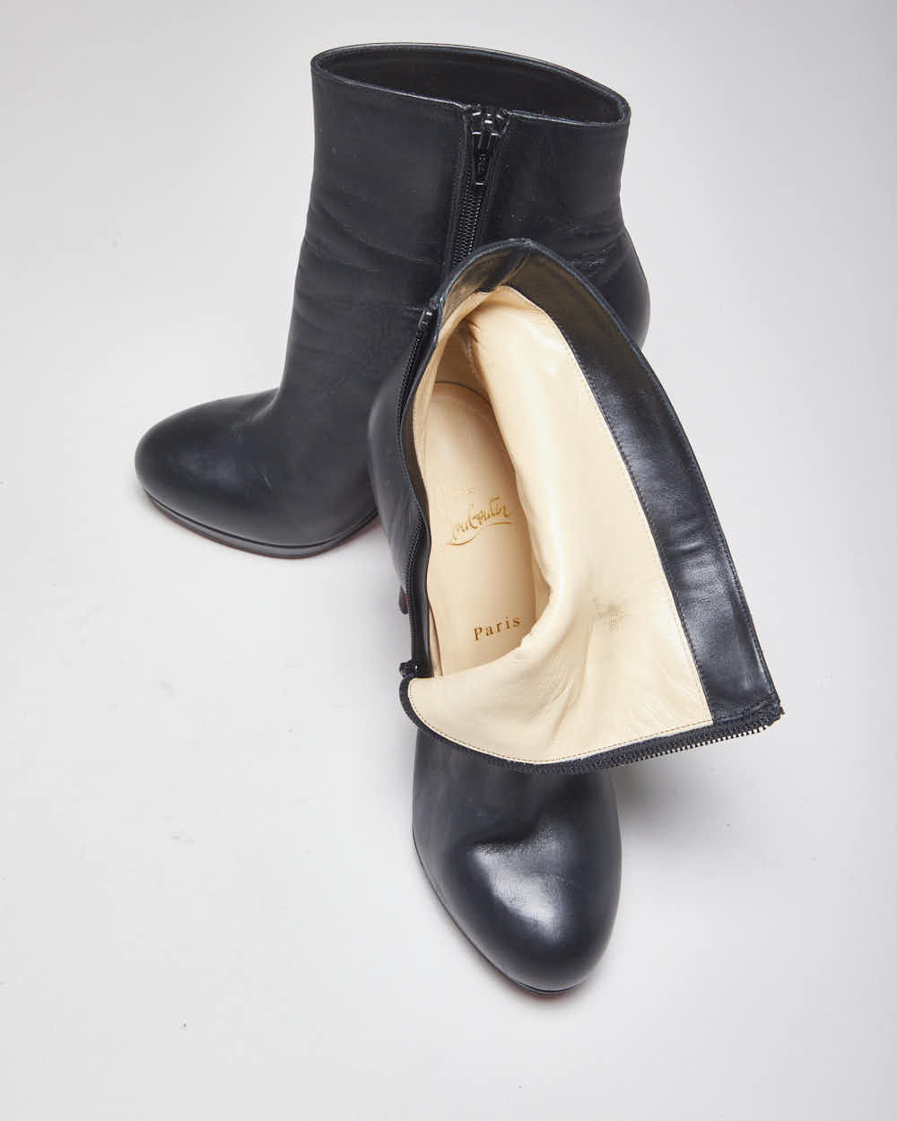 Christian Louboutin Black Heeled Ankle Boots - UK6
