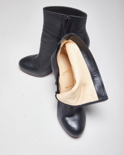 Christian Louboutin Black Heeled Ankle Boots - UK6