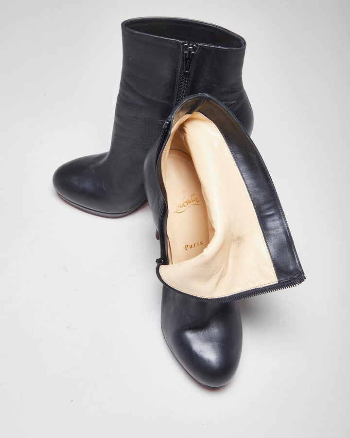 Christian Louboutin Black Heeled Ankle Boots - UK6