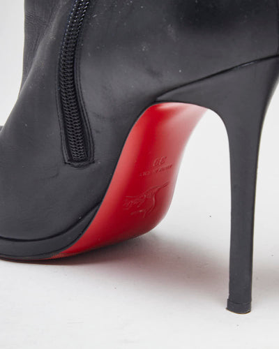 Christian Louboutin Black Heeled Ankle Boots - UK6