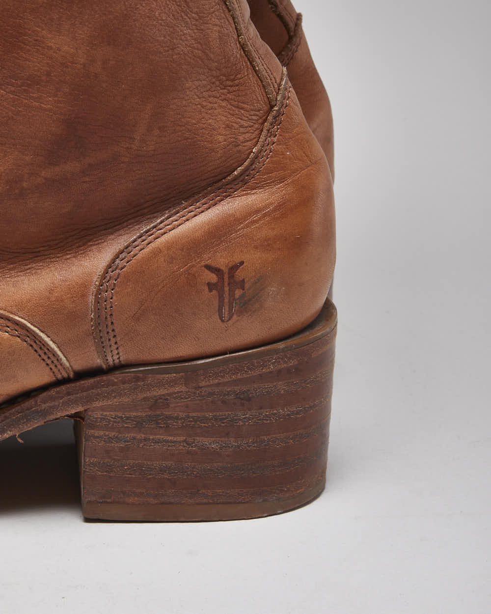 Vintage Frye Lace-Up Brown Leather Boots - UK7.5