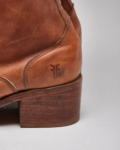 Vintage Frye Lace-Up Brown Leather Boots - UK7.5