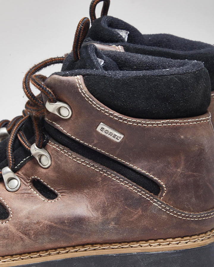 Sorel Brown Leather Walking Boots - UK5