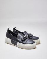 Vintage Karl Lagerfeld Platform Leather Slip On Trainers - UK 8