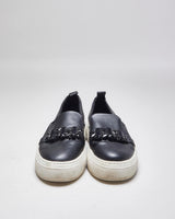 Vintage Karl Lagerfeld Platform Leather Slip On Trainers - UK 8