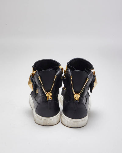 Giuseppe Zanotti High Top Leather Strap Trainers - UK 3.5