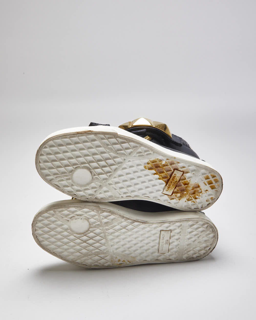 Giuseppe Zanotti High Top Leather Strap Trainers - UK 3.5