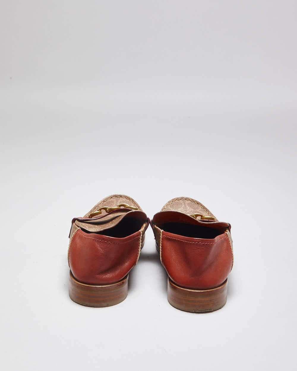 Coach Monogram Print Soft Back Leather Loafers - UK 4.5