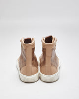 Vintage Coach Monogram Print Leather High Top Trainers - UK 5