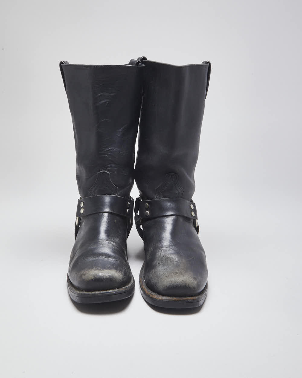 Vintage Boulet Black leather Biker Boots - UK7
