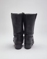 Vintage Boulet Black leather Biker Boots - UK7
