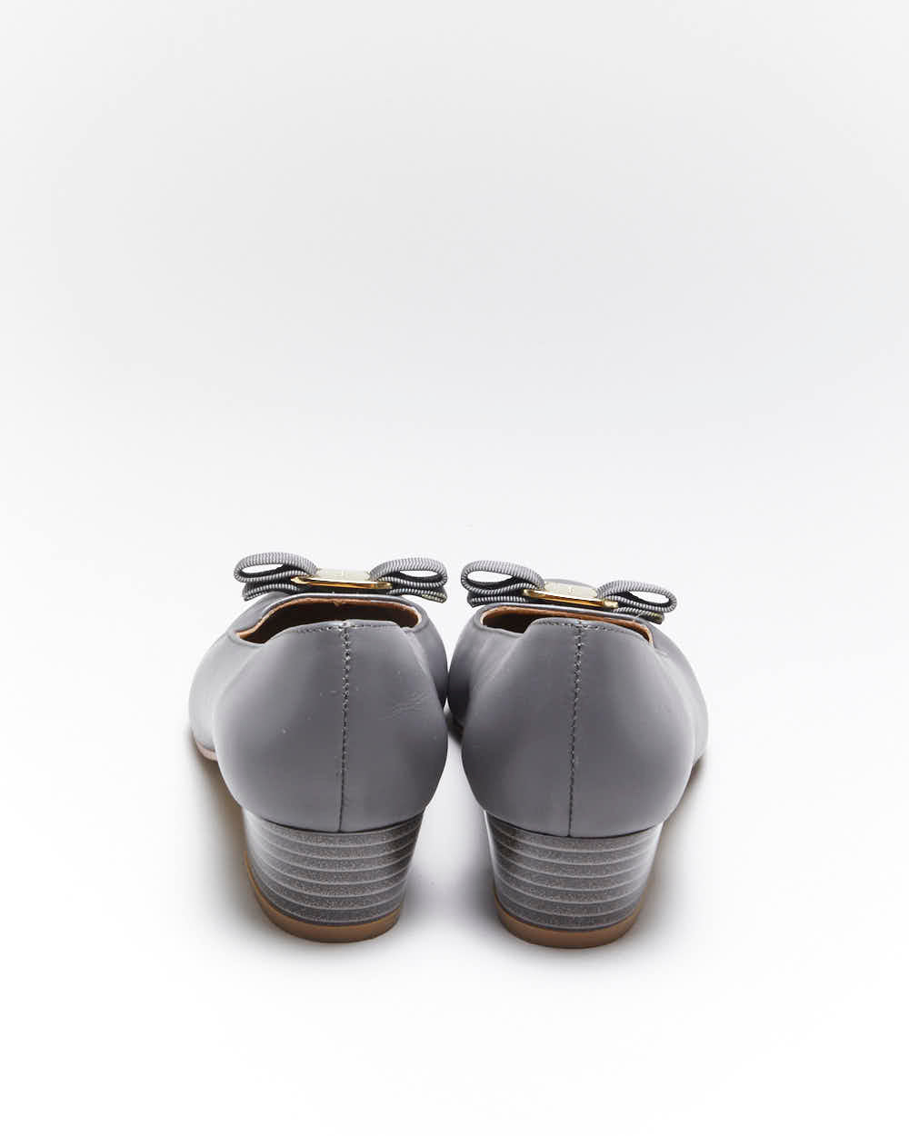 Vintage Salvatore Ferragamo Grey Heels - Uk3