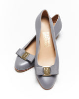 Vintage Salvatore Ferragamo Grey Heels - Uk3