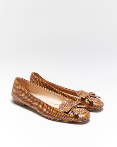 Vintage Georgio Armani Croc Ballet Loafer - UK4.5