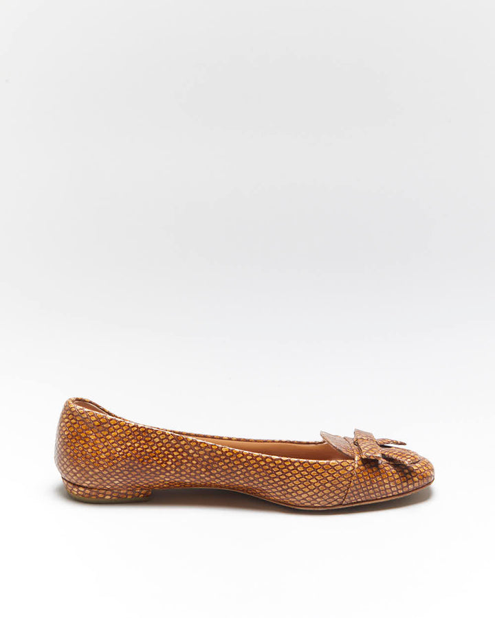 Vintage Georgio Armani Croc Ballet Loafer - UK4.5