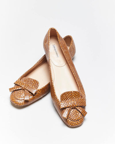 Vintage Georgio Armani Croc Ballet Loafer - UK4.5