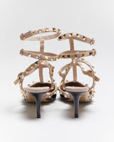Vintage Valentino Rockstud Patent Leather Heels - UK 3