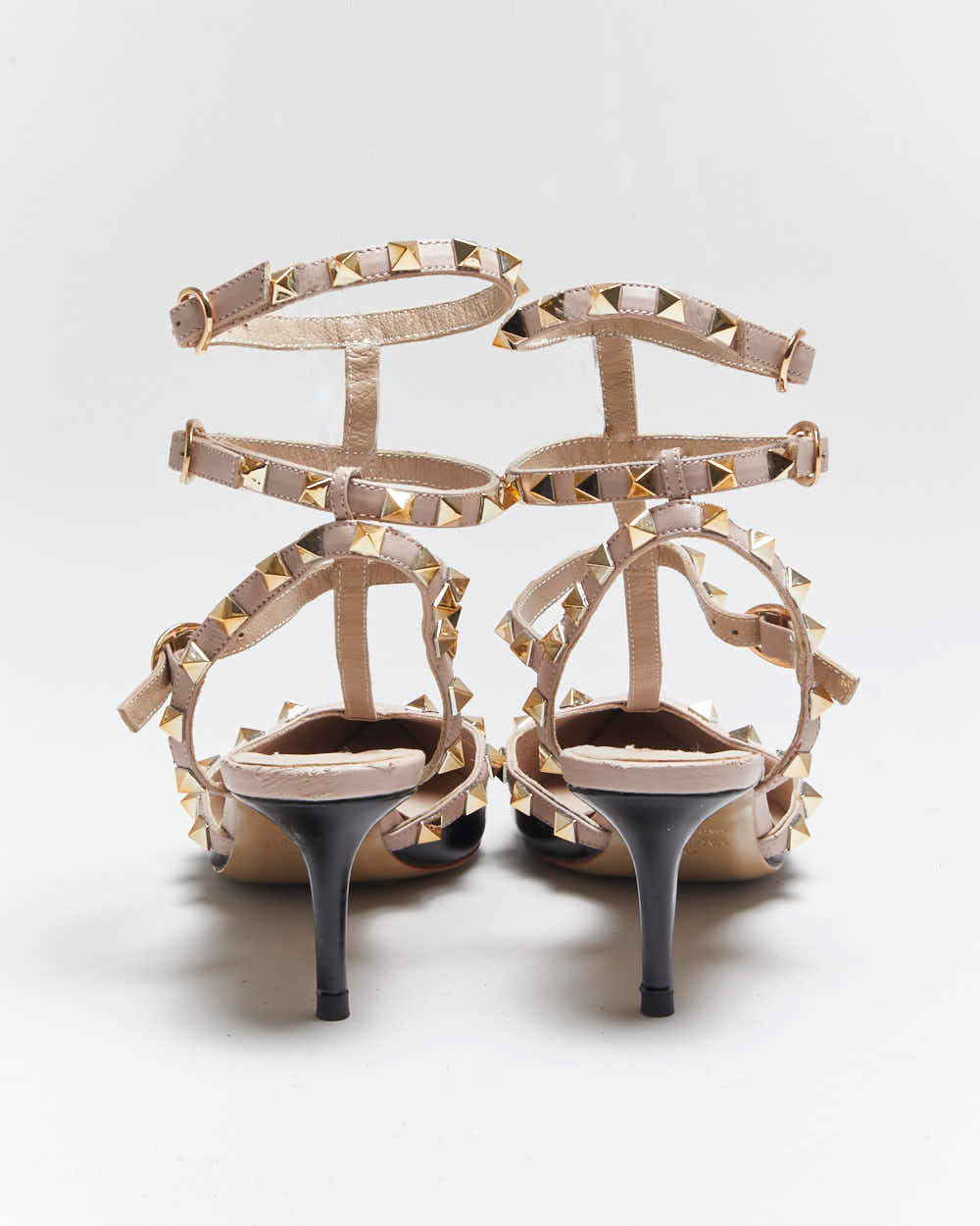 Vintage Valentino Rockstud Patent Leather Heels - UK 3