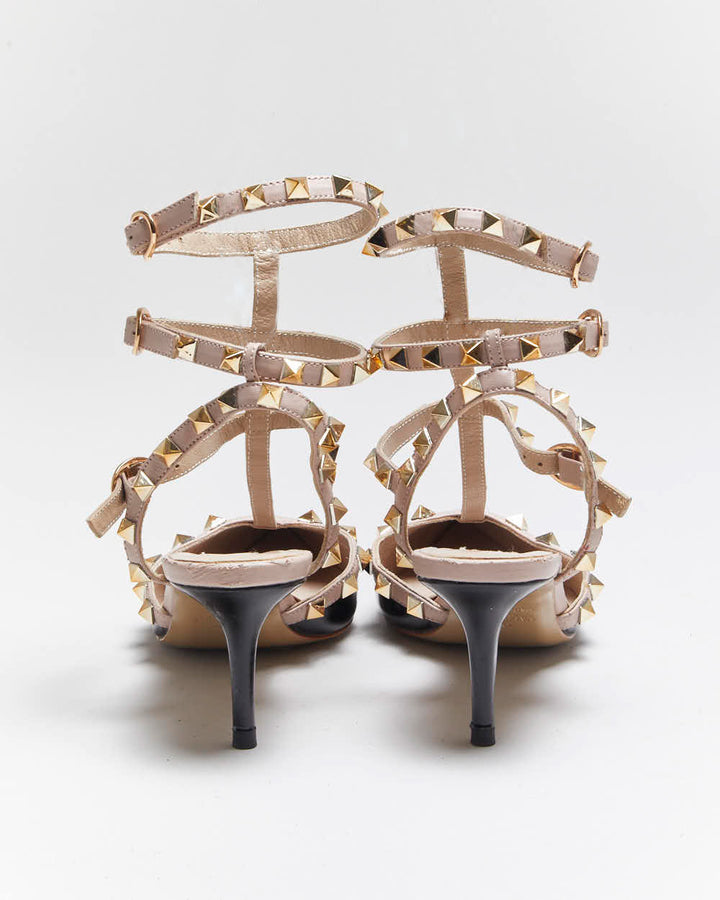 Vintage Valentino Rockstud Patent Leather Heels - UK 3
