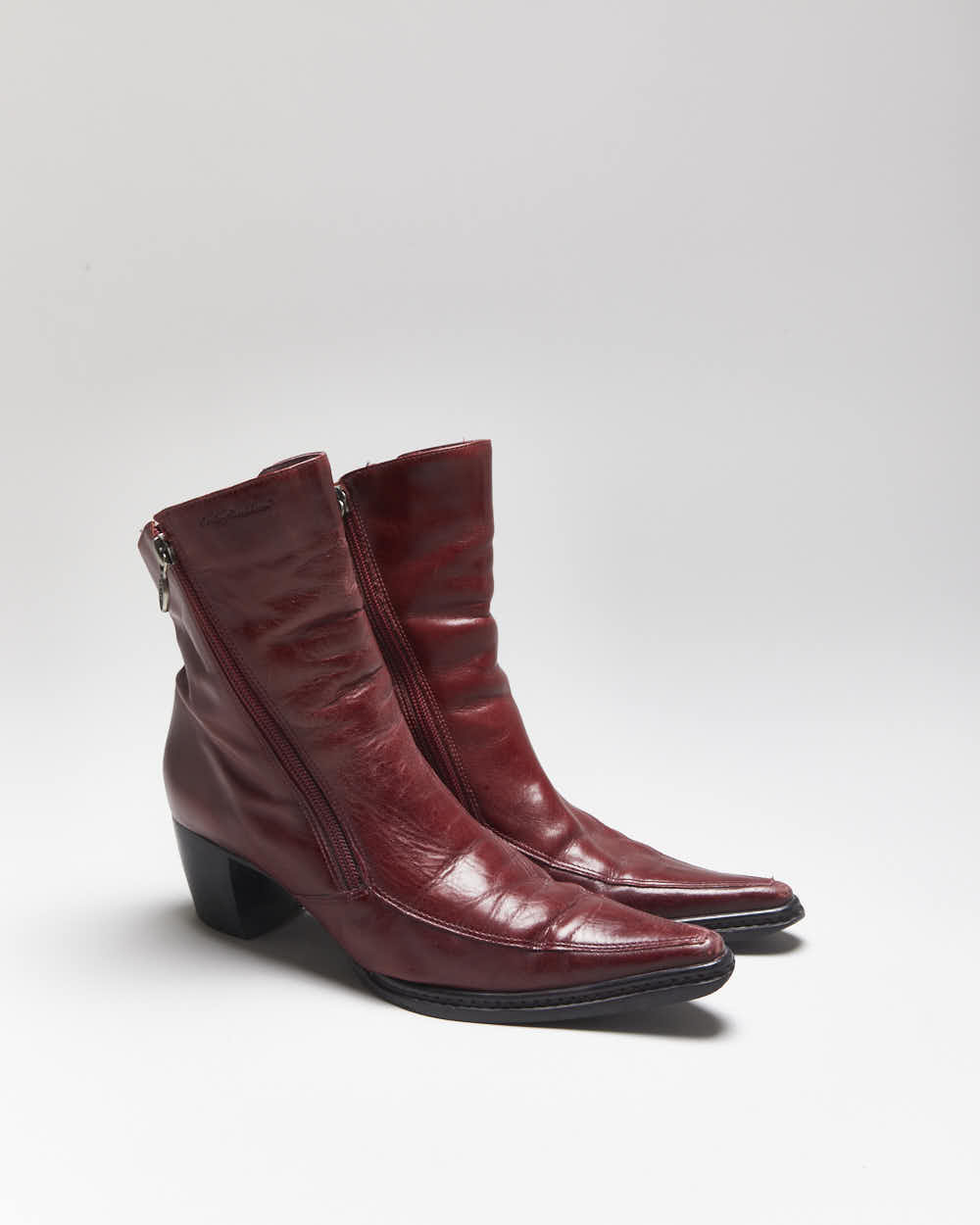 Vintage Harley Davidson Pointy Leather Boots - UK5.5