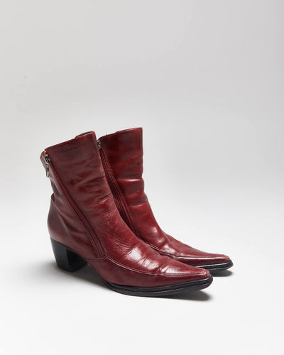 Vintage Harley Davidson Pointy Leather Boots - UK5.5