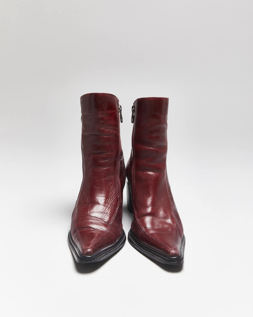 Vintage Harley Davidson Pointy Leather Boots - UK5.5