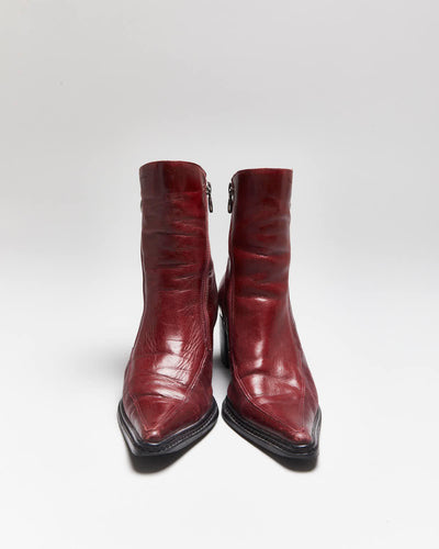 Vintage Harley Davidson Pointy Leather Boots - UK5.5