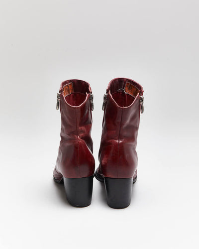 Vintage Harley Davidson Pointy Leather Boots - UK5.5
