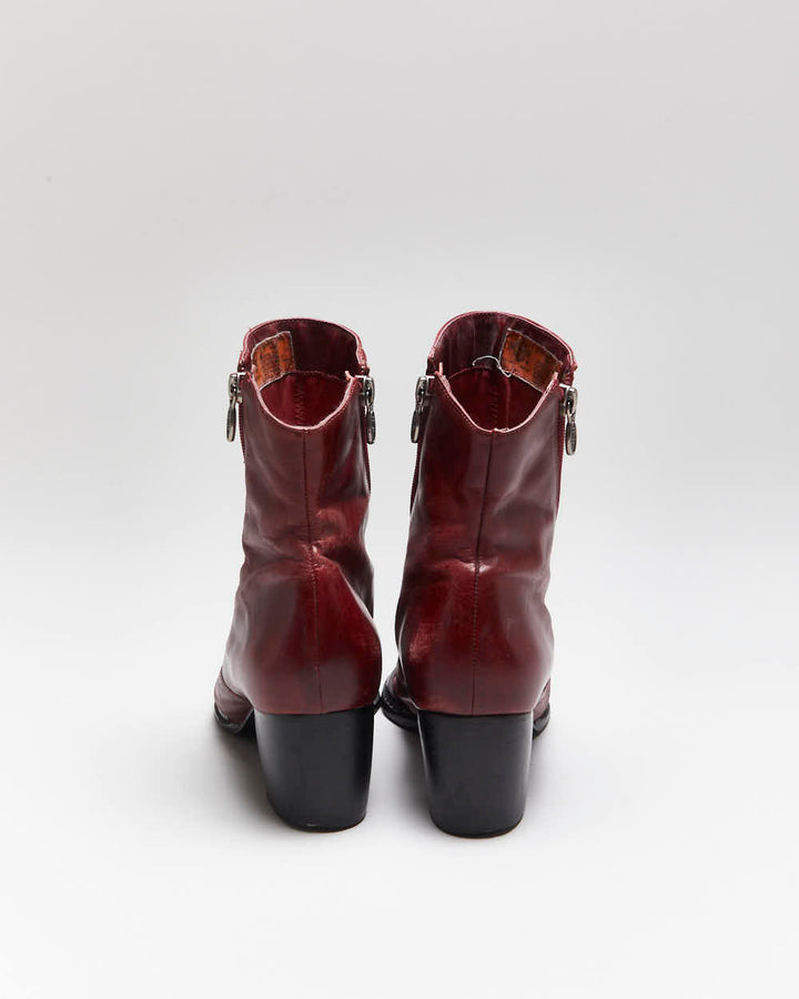 Vintage Harley Davidson Pointy Leather Boots - UK5.5