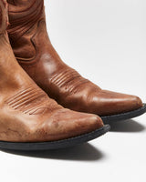 Vintage Ariat Brown Leather Cowboy Boots - UK5