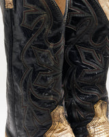 Vintage Dan Post Snakeskin Cowboy Boots - UK8