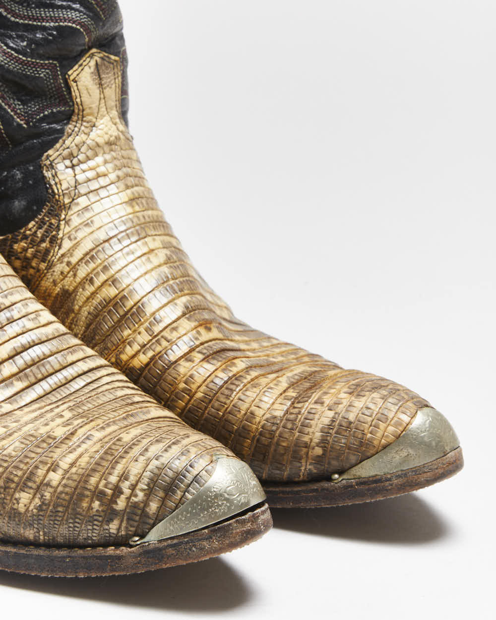 Vintage Dan Post Snakeskin Cowboy Boots - UK8