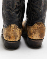 Vintage Dan Post Snakeskin Cowboy Boots - UK8
