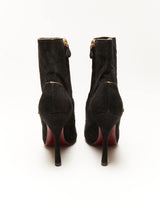 Louis Vuitton Suede Heel Ankle Boots - UK4.5
