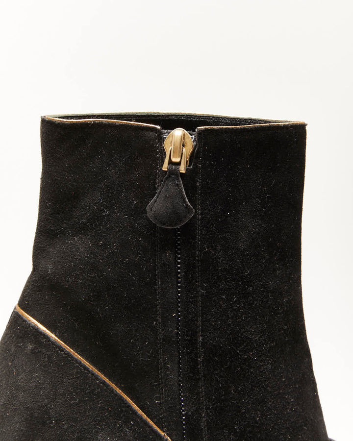 Louis Vuitton Suede Heel Ankle Boots - UK4.5