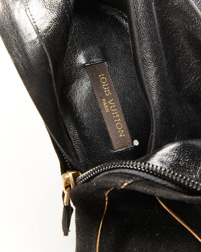 Louis Vuitton Suede Heel Ankle Boots - UK4.5