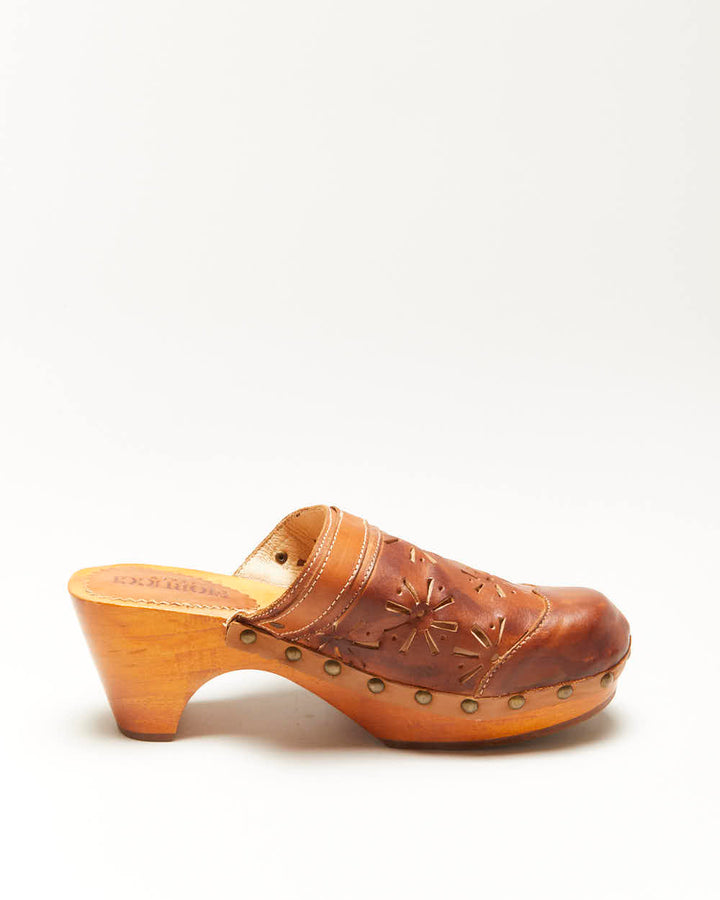 Vintage Fiorucci Leather Clogs - UK5