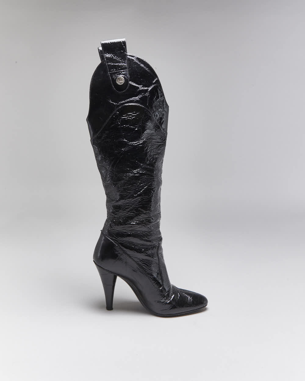 Vintage Dolce & Gabbana Patent High Heel Boots - UK4