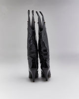 Vintage Dolce &amp; Gabbana Patent High Heel Boots - UK4