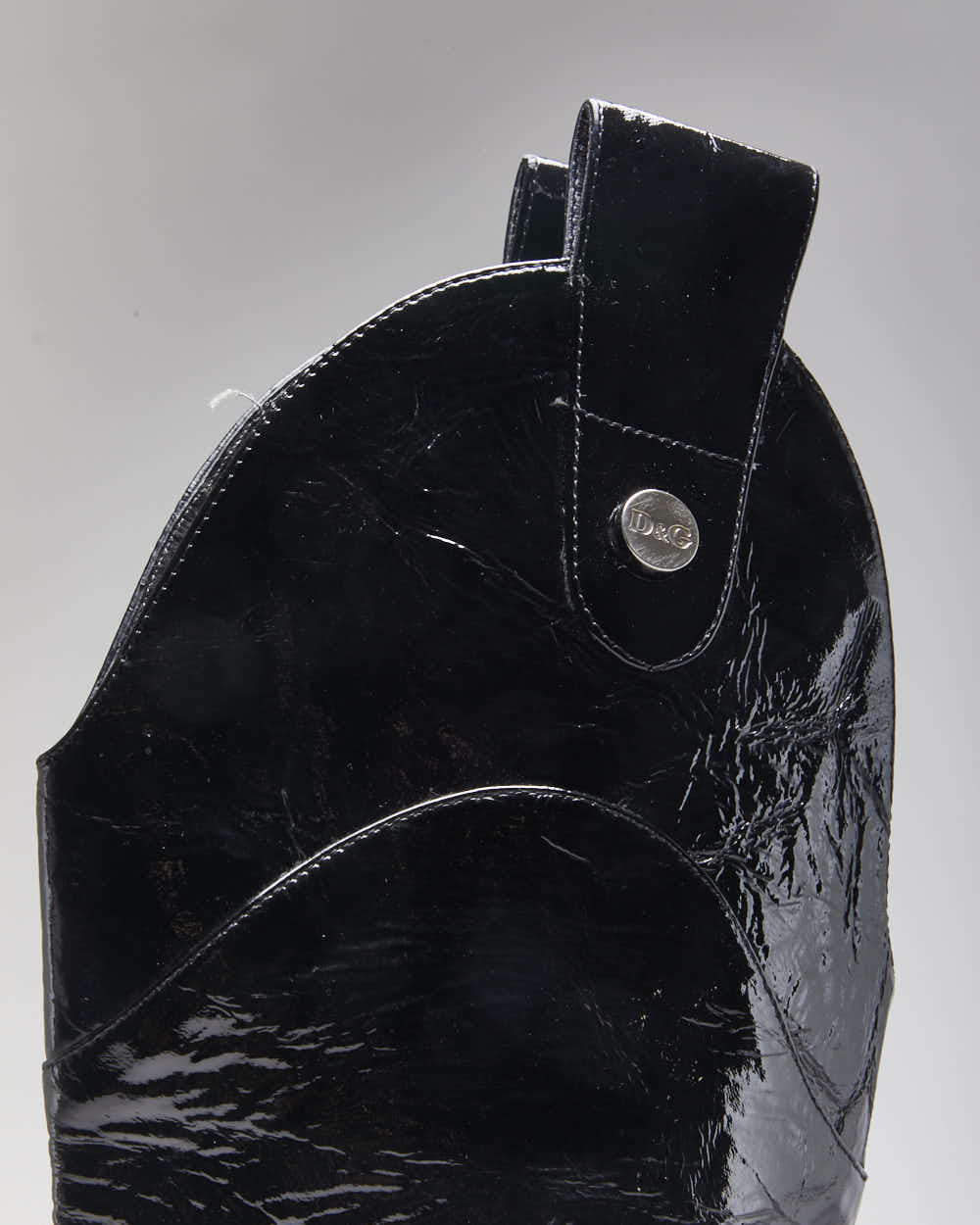 Vintage Dolce & Gabbana Patent High Heel Boots - UK4