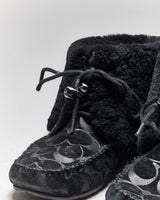 Vintage Y2k 00s Coach Monogram Moccasin Boots - UK5