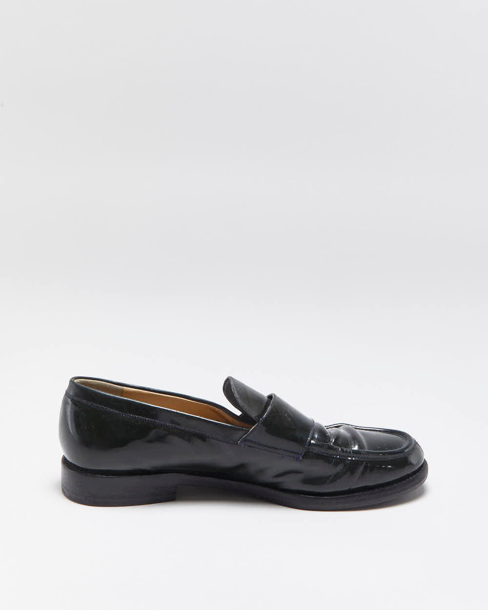 Vintage Y2K 00s Gucci Tom Ford Women's Green Patent Leather G Loafers - UK4